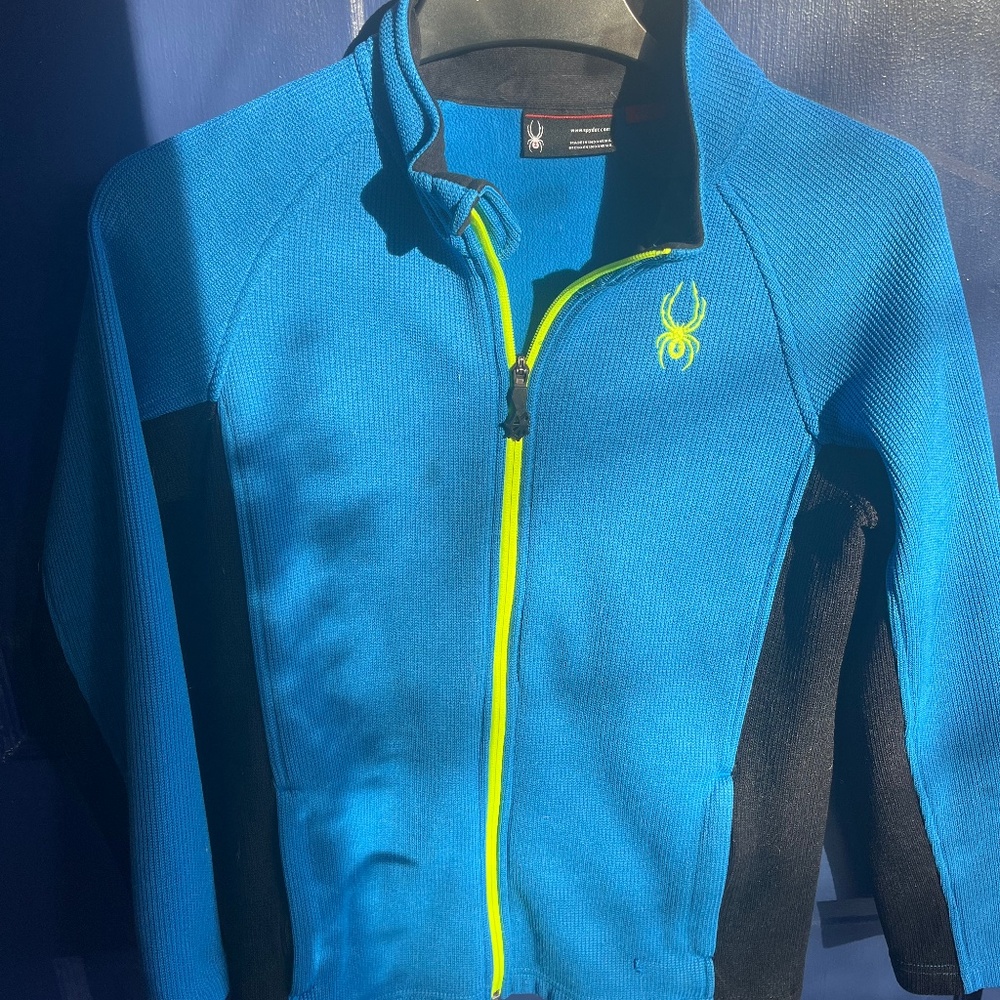 Spyder blue/black zip up sweatshirt